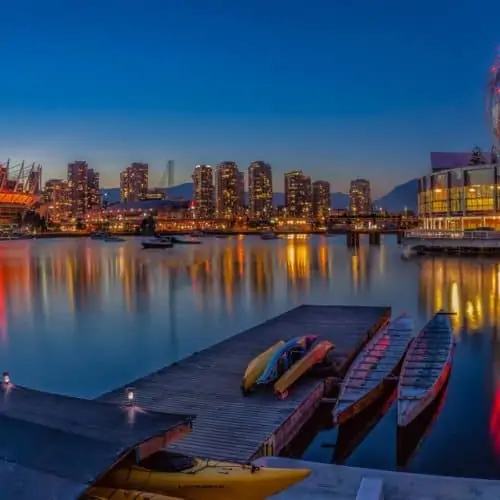 Tramonto a Vancouver harbour