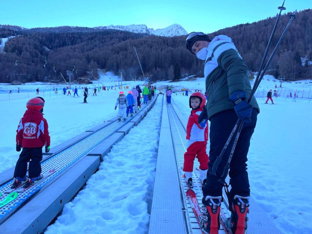 aprica ski aprica ski area con bambini