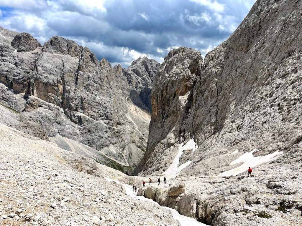 Escursione alle Torri del Vajolet la discesa