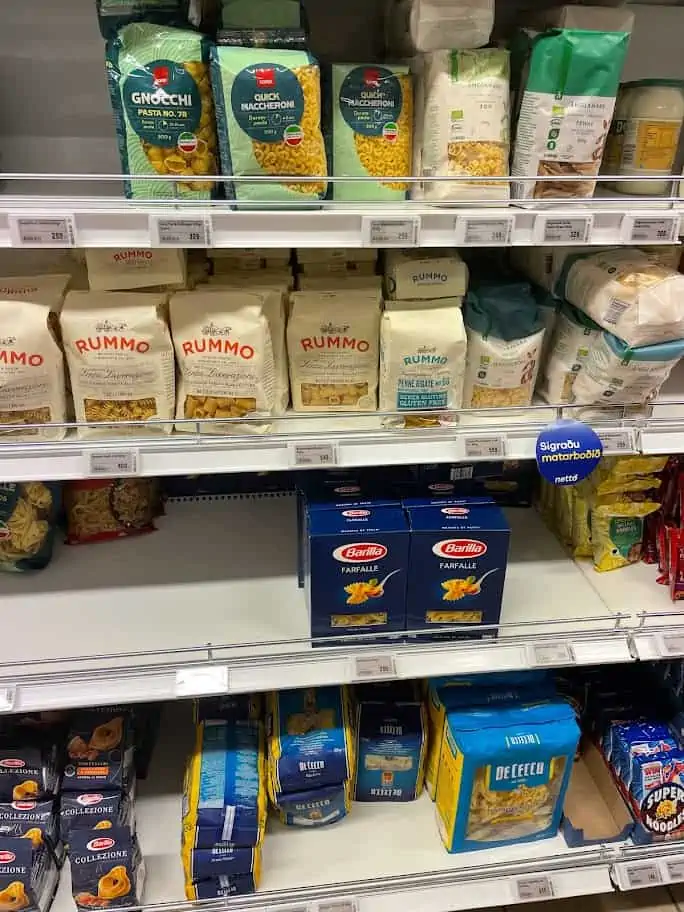 pasta italiana al supermercato islandese