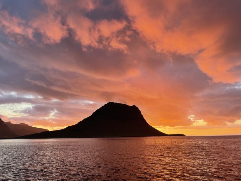 tramonto monte Kirkjufell